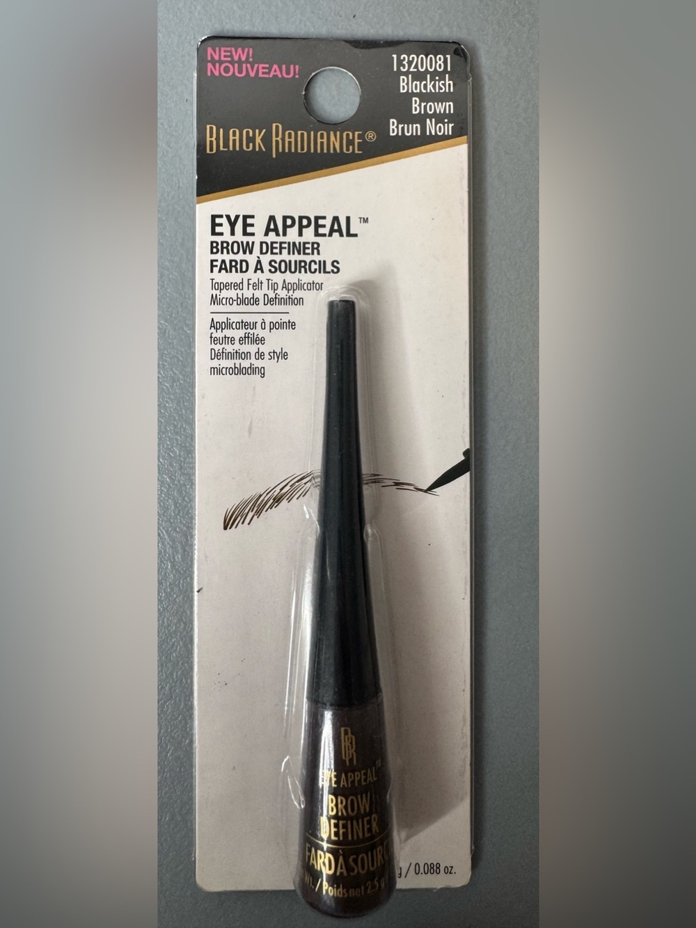 Black Radiance Eye Appeal Brow Definer Blackish Brown micro blade definition fel